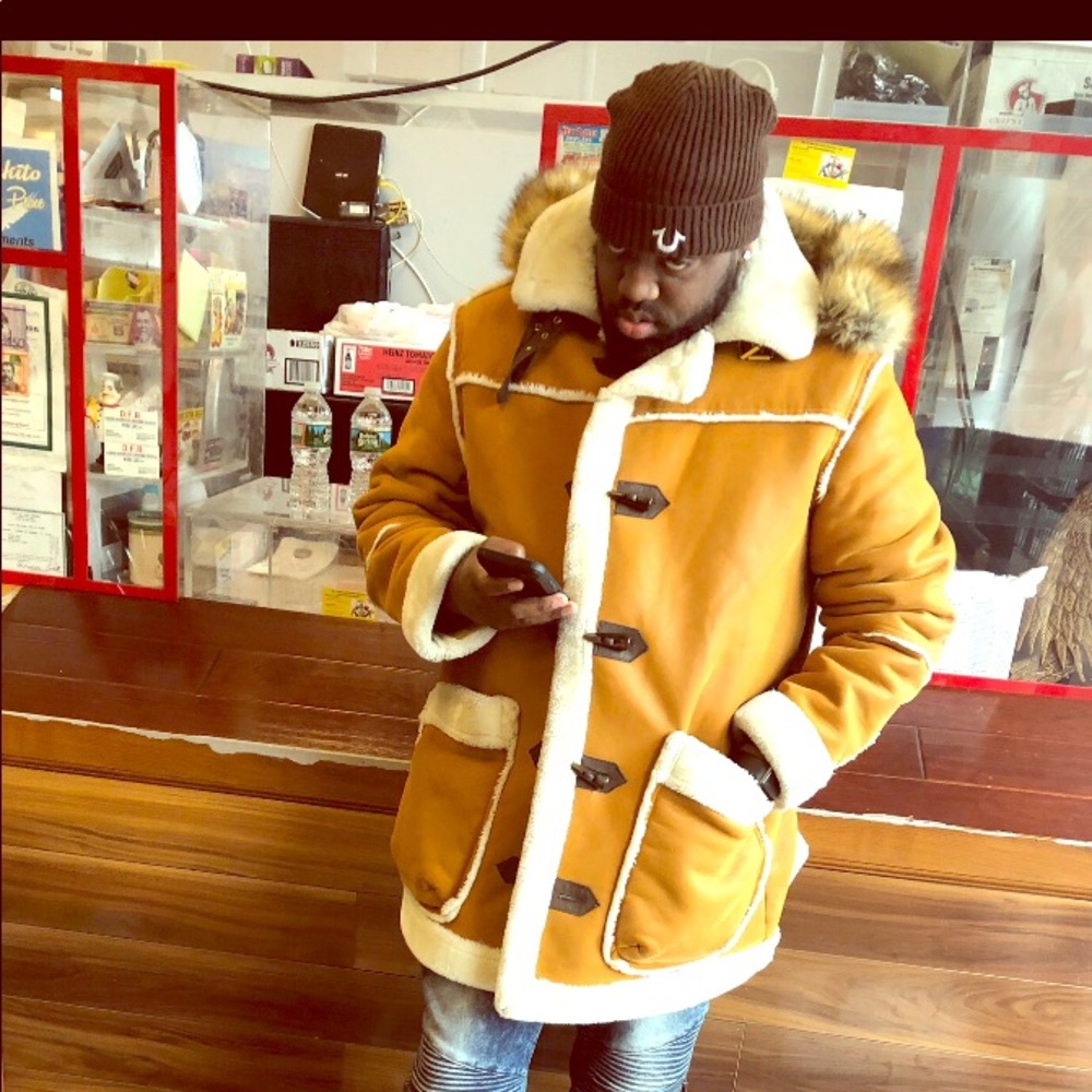 Jordan Craig men's SHEARLING coat
